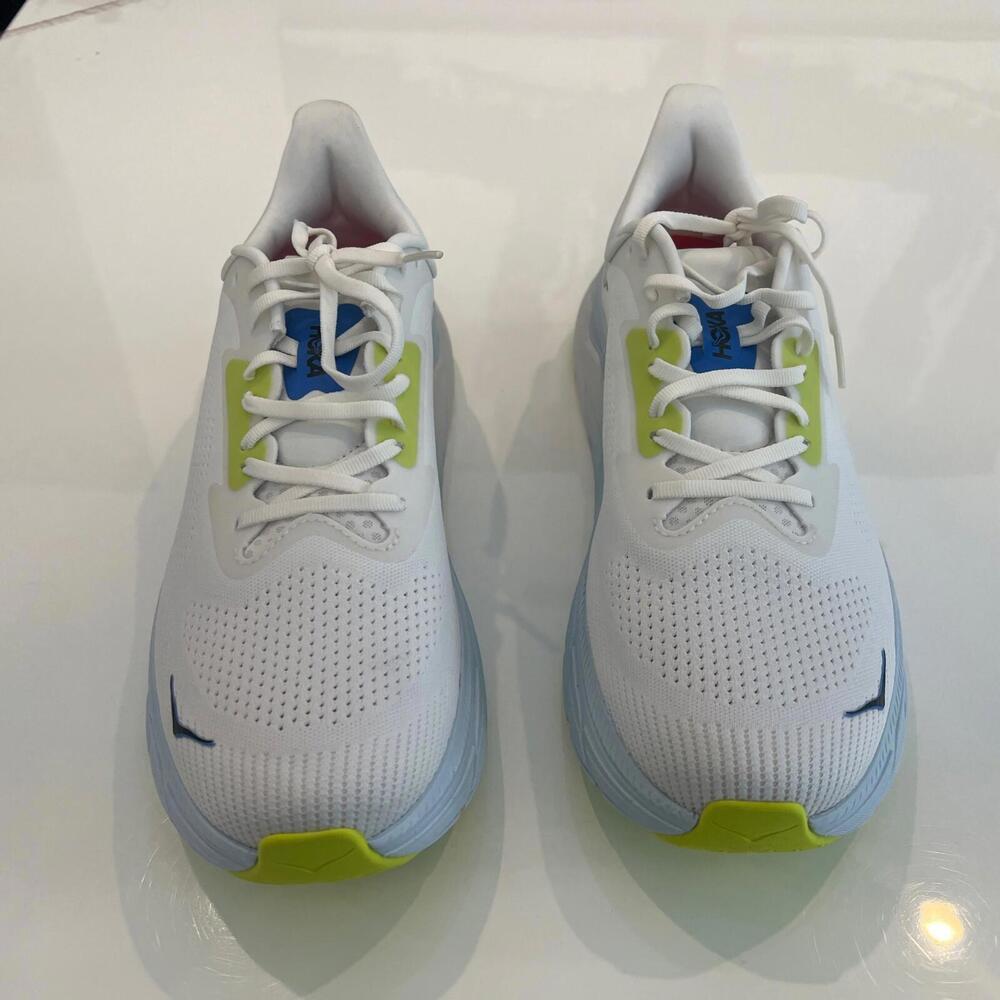 HOKA Arahi 7 Blanc De Blanc Virtual Blue BVR Mens Size 12 D - Picture 6 of 8